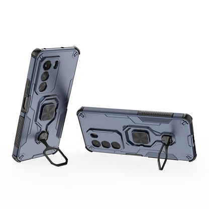 For Realme P4x 5G India Metal Kickstand TPU Hybrid PC Phone Case - Blue - EDA007854307C
