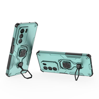 For Realme P4x 5G India Metal Kickstand TPU Hybrid PC Phone Case - Green - EDA007854307D