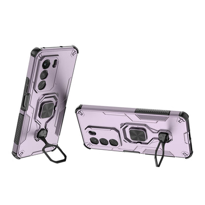 For Realme P4x 5G India Metal Kickstand TPU Hybrid PC Phone Case - Purple - EDA007854307E