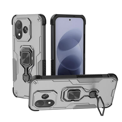 For Redmi Note 17 5G 169.7mm Metal Kickstand TPU Hybrid PC Phone Case - Grey - EDA007854725B