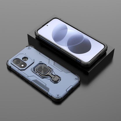 For Redmi Note 17 5G 169.7mm Metal Kickstand TPU Hybrid PC Phone Case - Blue - EDA007854725C