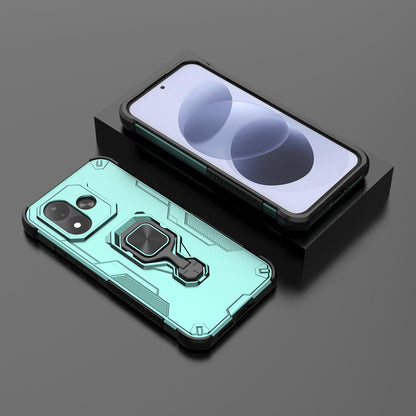 For Redmi Note 17 5G 169.7mm Metal Kickstand TPU Hybrid PC Phone Case - Green - EDA007854725D