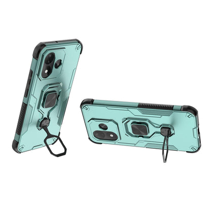 For Redmi Note 17 5G 169.7mm Metal Kickstand TPU Hybrid PC Phone Case - Green - EDA007854725D