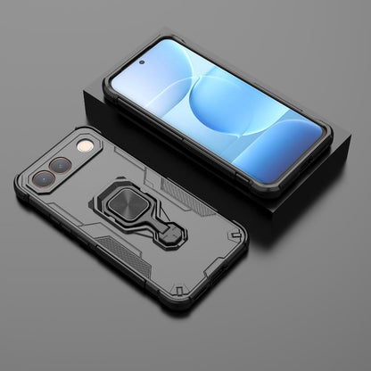 For vivo S2 5G Global Metal Kickstand TPU Hybrid PC Phone Case - Black - EDA007855009A