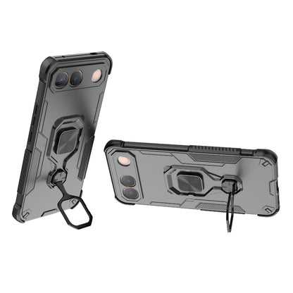For vivo S2 5G Global Metal Kickstand TPU Hybrid PC Phone Case - Black - EDA007855009A