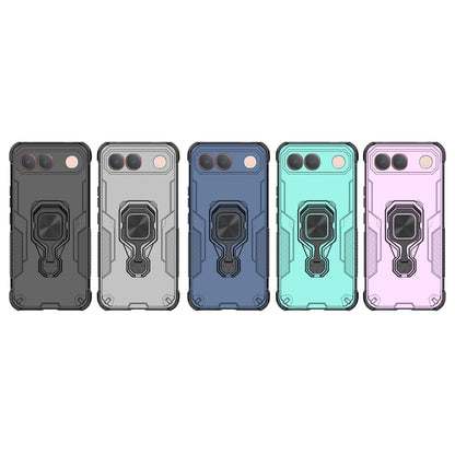 For vivo S2 5G Global Metal Kickstand TPU Hybrid PC Phone Case - Grey - EDA007855009B