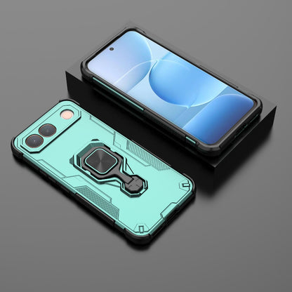 For vivo S2 5G Global Metal Kickstand TPU Hybrid PC Phone Case - Green - EDA007855009D