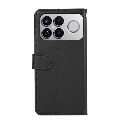 For Redmi K90 Pro Max/Poco F8 Ultra ABEEL Delicate Texture Splicing RFID Leather Phone Case(Black)