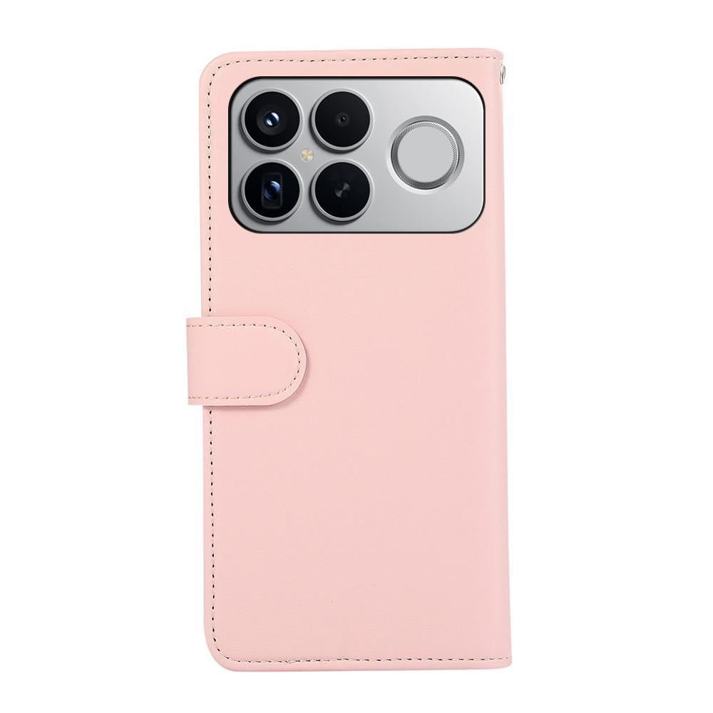 For Redmi K90 Pro Max/Poco F8 Ultra ABEEL Delicate Texture Splicing RFID Leather Phone Case(Pink)