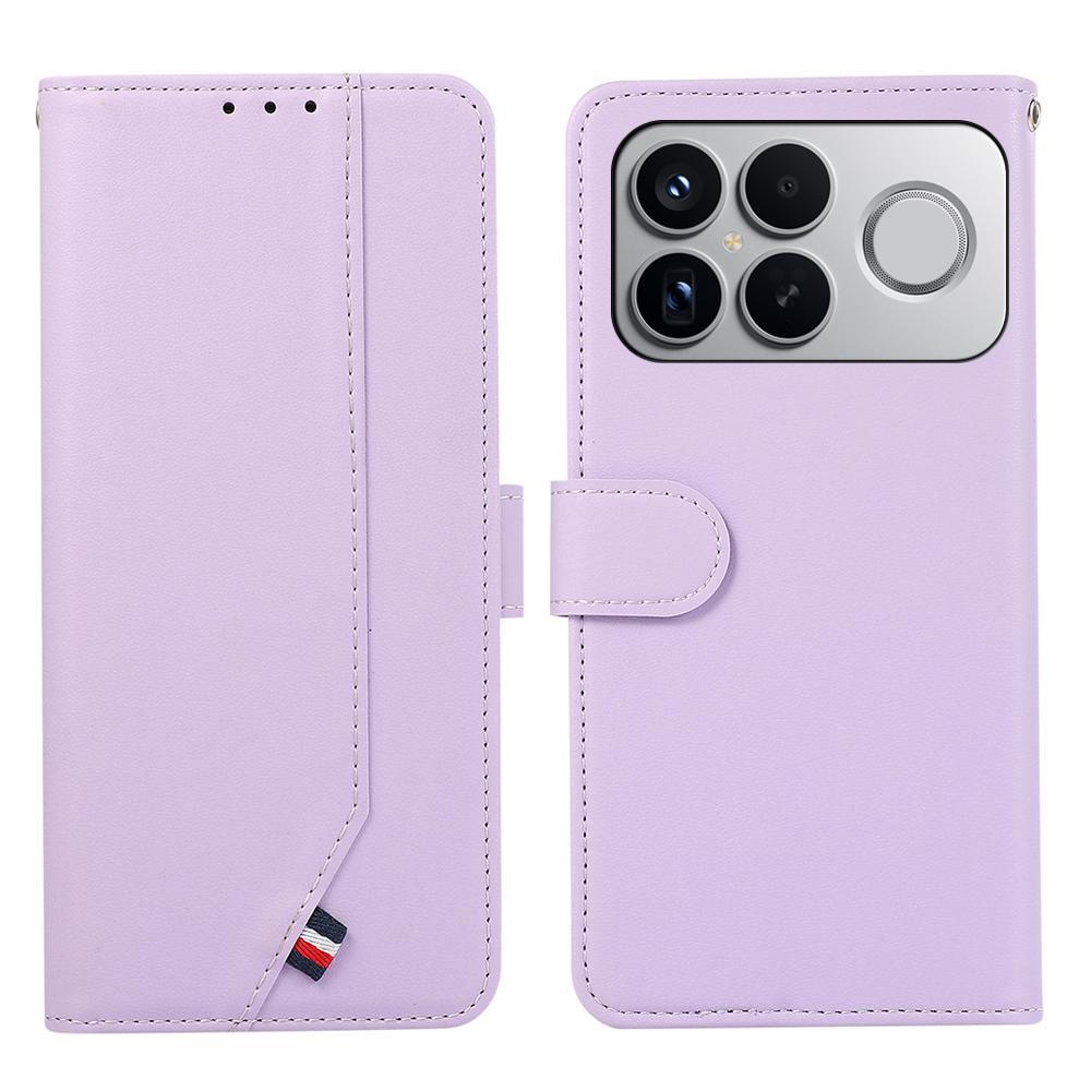 For Redmi K90 Pro Max/Poco F8 Ultra ABEEL Delicate Texture Splicing RFID Leather Phone Case(Purple)