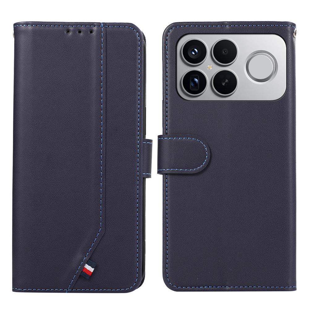 For Redmi K90 Pro Max/Poco F8 Ultra ABEEL Delicate Texture Splicing RFID Leather Phone Case(Blue)
