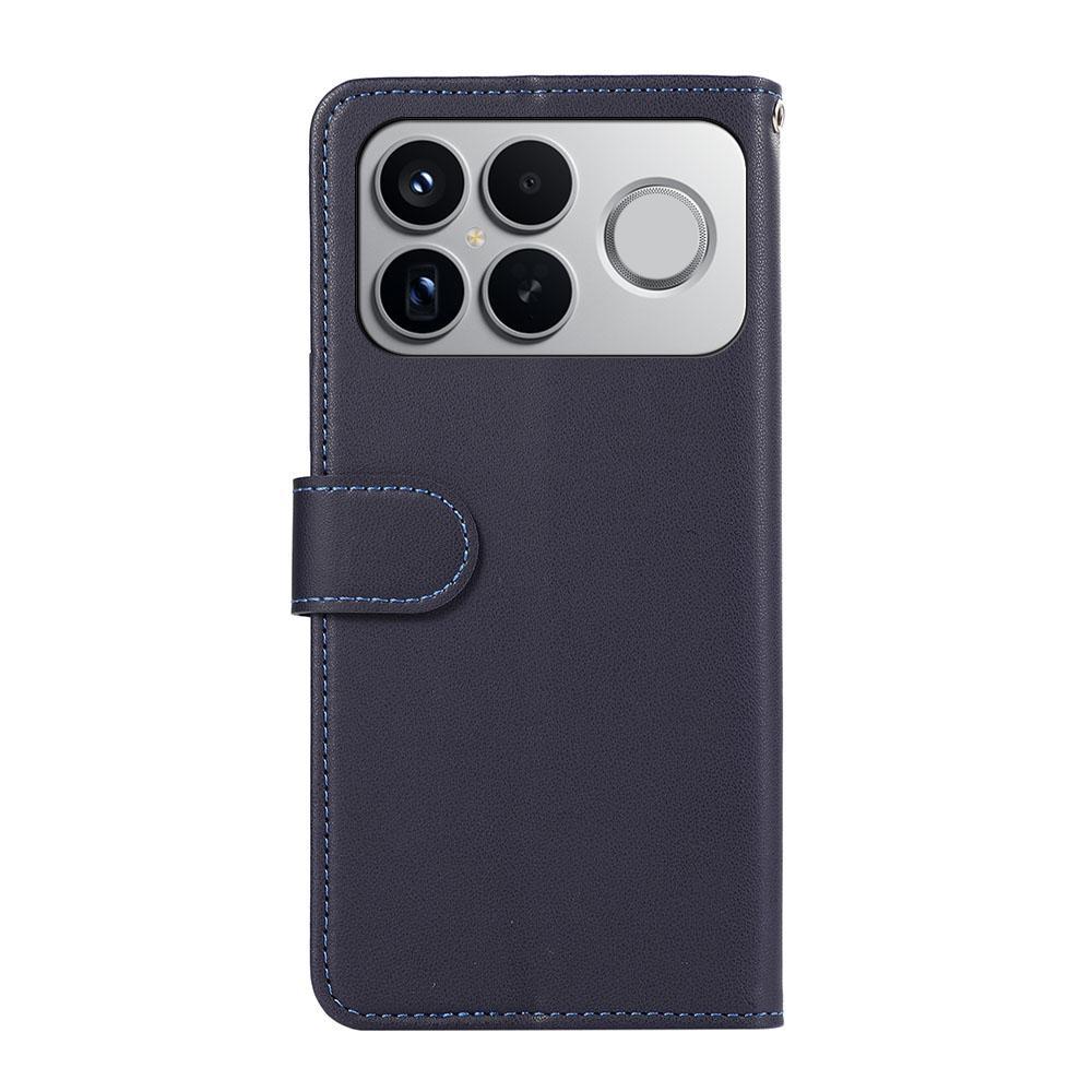 For Redmi K90 Pro Max/Poco F8 Ultra ABEEL Delicate Texture Splicing RFID Leather Phone Case(Blue)