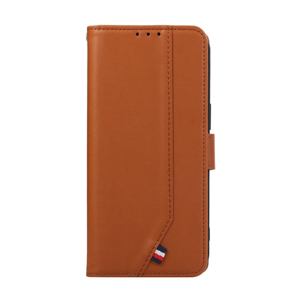 For Redmi K90 Pro Max/Poco F8 Ultra ABEEL Delicate Texture Splicing RFID Leather Phone Case(Brown)