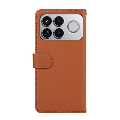 For Redmi K90 Pro Max/Poco F8 Ultra ABEEL Delicate Texture Splicing RFID Leather Phone Case(Brown)