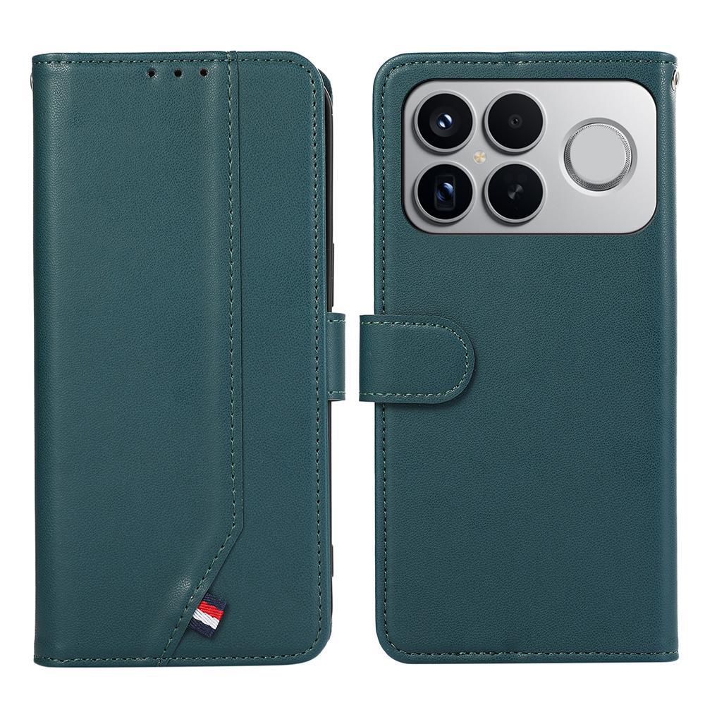 For Redmi K90 Pro Max/Poco F8 Ultra ABEEL Delicate Texture Splicing RFID Leather Phone Case(Green)