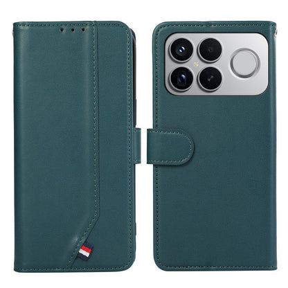 For Redmi K90 Pro Max/Poco F8 Ultra ABEEL Delicate Texture Splicing RFID Leather Phone Case(Green)
