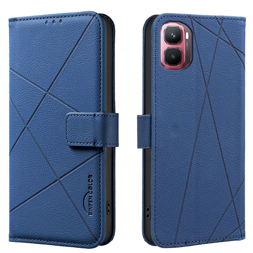 For Infinix GT 50 Pro 5G Geometric Pattern RFID Leather Phone Case - Blue - EDA007872610B