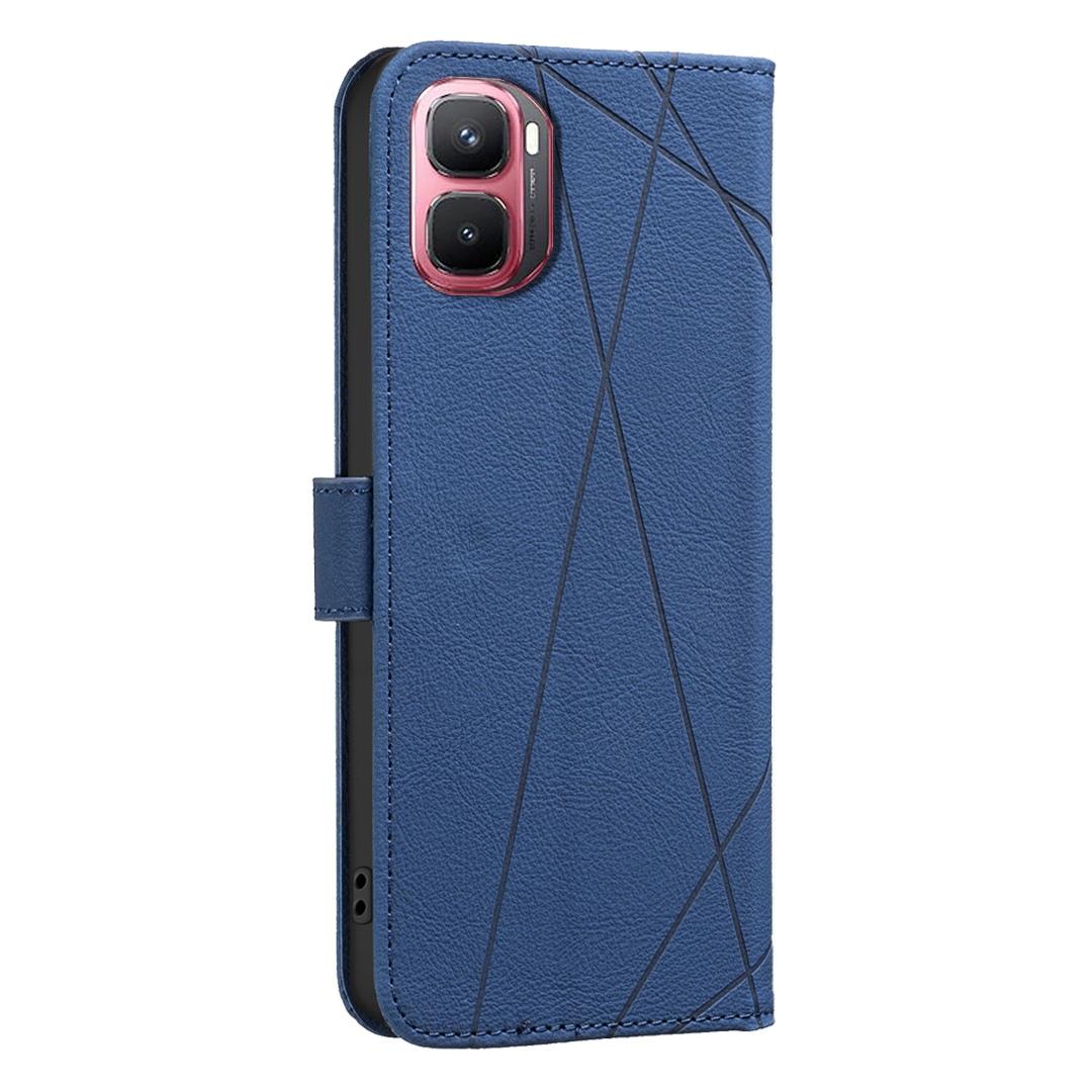 For Infinix GT 50 Pro 5G Geometric Pattern RFID Leather Phone Case - Blue - EDA007872610B