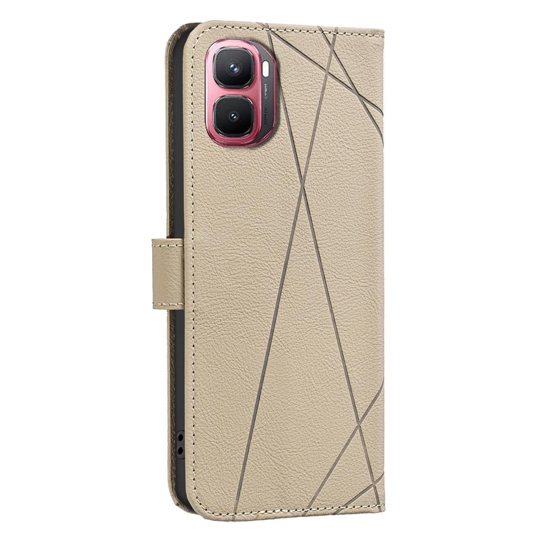For Infinix GT 50 Pro 5G Geometric Pattern RFID Leather Phone Case - Beige - EDA007872610C