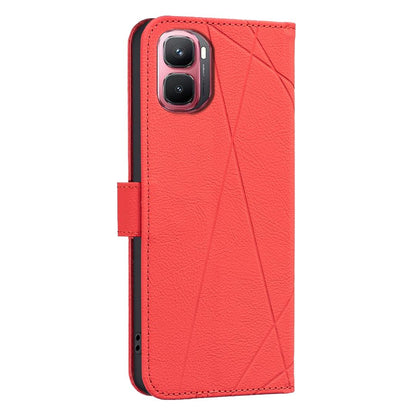 For Infinix GT 50 Pro 5G Geometric Pattern RFID Leather Phone Case - Red - EDA007872610D
