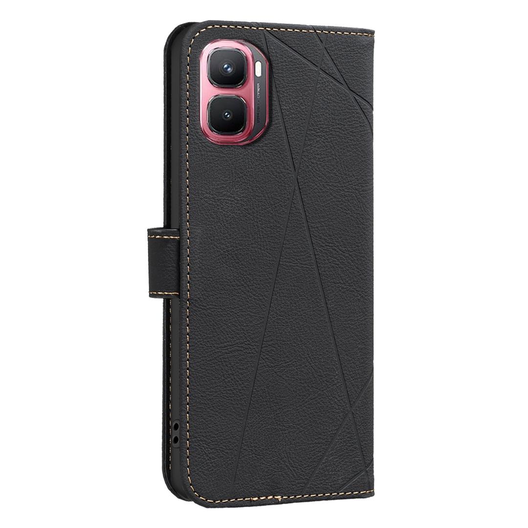 For Infinix GT 50 Pro 5G Geometric Pattern RFID Leather Phone Case - Black - EDA007872610E