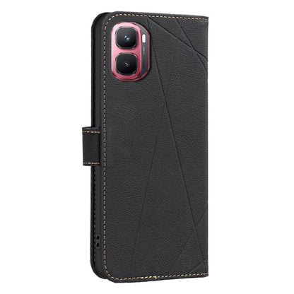 For Infinix GT 50 Pro 5G Geometric Pattern RFID Leather Phone Case - Black - EDA007872610E