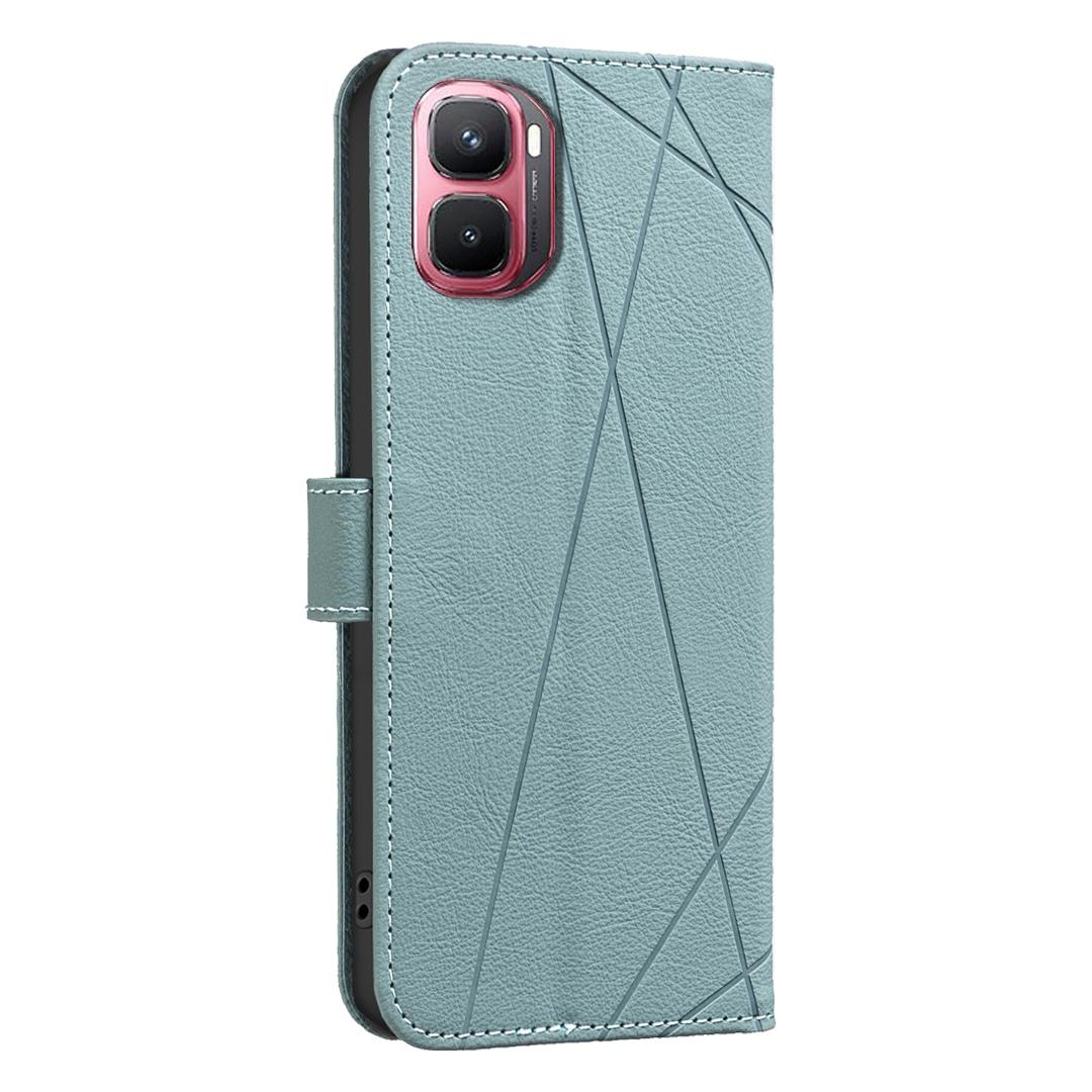 For Infinix GT 50 Pro 5G Geometric Pattern RFID Leather Phone Case - Green - EDA007872610F