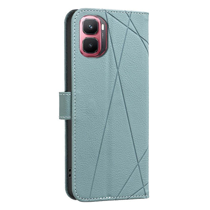 For Infinix GT 50 Pro 5G Geometric Pattern RFID Leather Phone Case - Green - EDA007872610F