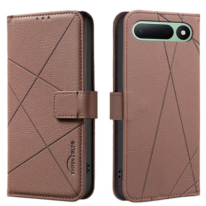 For Tecno Spark 50 5G Geometric Pattern RFID Leather Phone Case - Brown - EDA007873421A