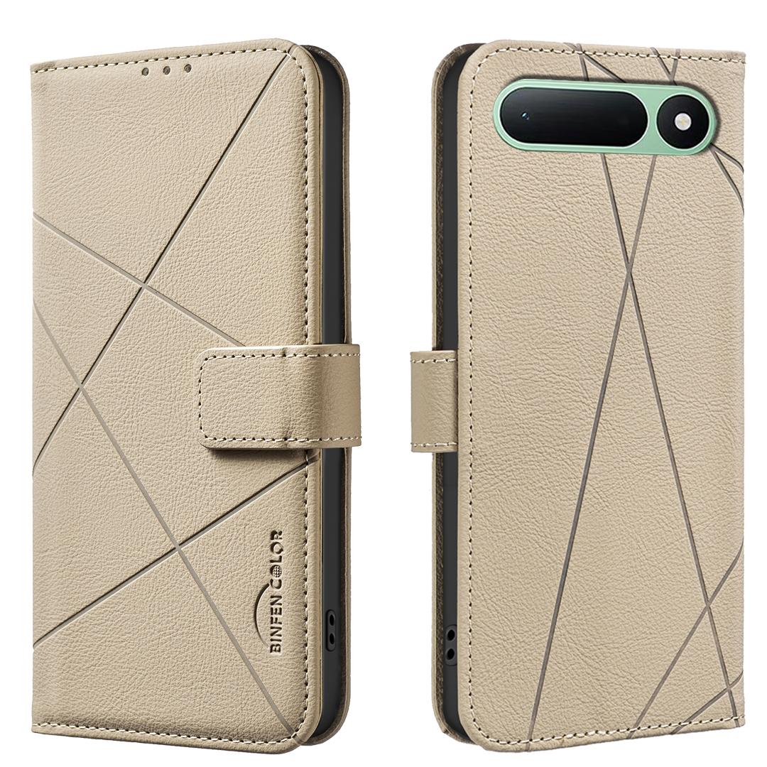 For Tecno Spark 50 5G Geometric Pattern RFID Leather Phone Case - Beige - EDA007873421C