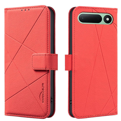 For Tecno Spark 50 5G Geometric Pattern RFID Leather Phone Case - Red - EDA007873421D