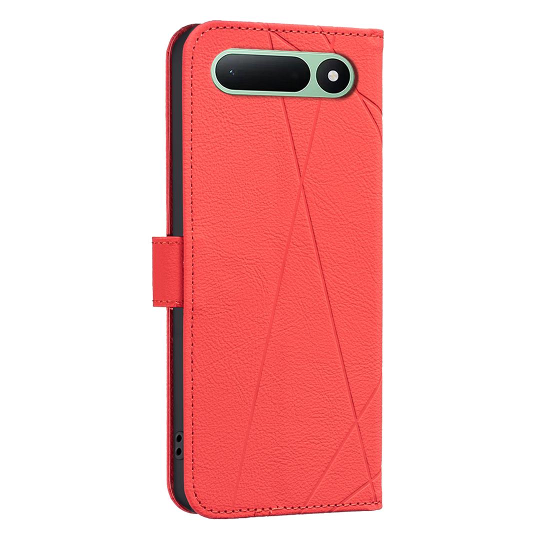 For Tecno Spark 50 5G Geometric Pattern RFID Leather Phone Case - Red - EDA007873421D