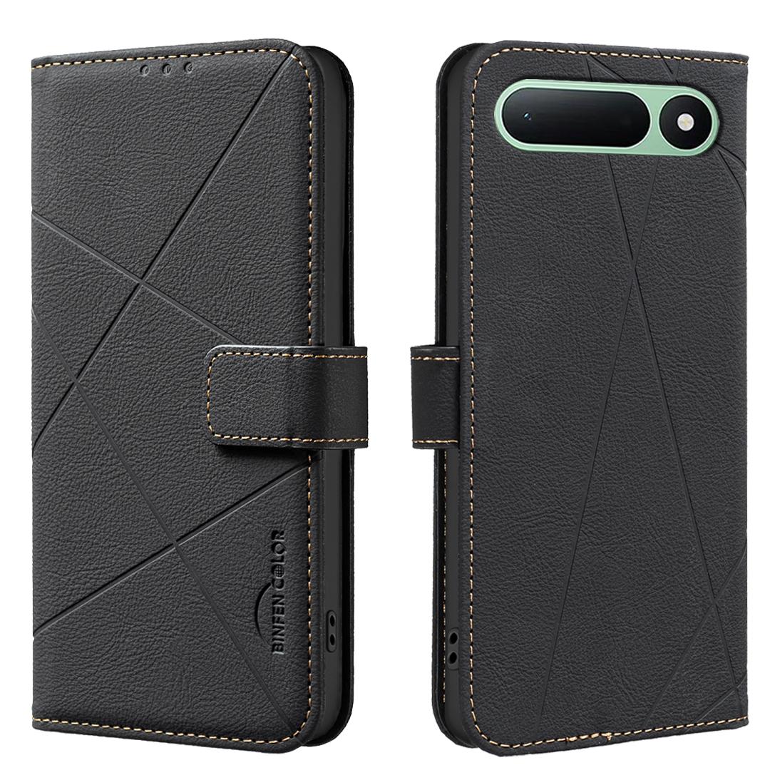 For Tecno Spark 50 5G Geometric Pattern RFID Leather Phone Case - Black - EDA007873421E
