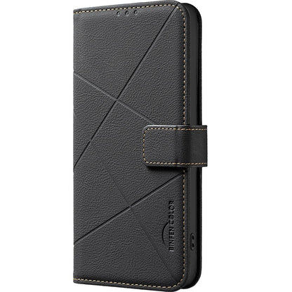 For Tecno Spark 50 5G Geometric Pattern RFID Leather Phone Case - Black - EDA007873421E