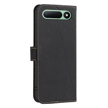 For Tecno Spark 50 5G Geometric Pattern RFID Leather Phone Case - Black - EDA007873421E