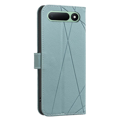 For Tecno Spark 50 5G Geometric Pattern RFID Leather Phone Case - Green - EDA007873421F
