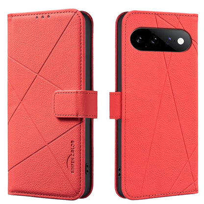 For Google Pixel 11 / 11 Pro Geometric Pattern RFID Leather Phone Case - Red - EDA007873608D