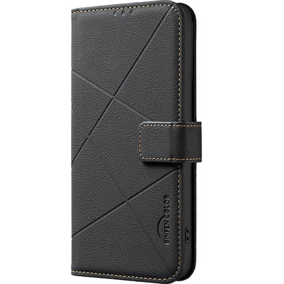 For Google Pixel 11 / 11 Pro Geometric Pattern RFID Leather Phone Case - Black - EDA007873608E