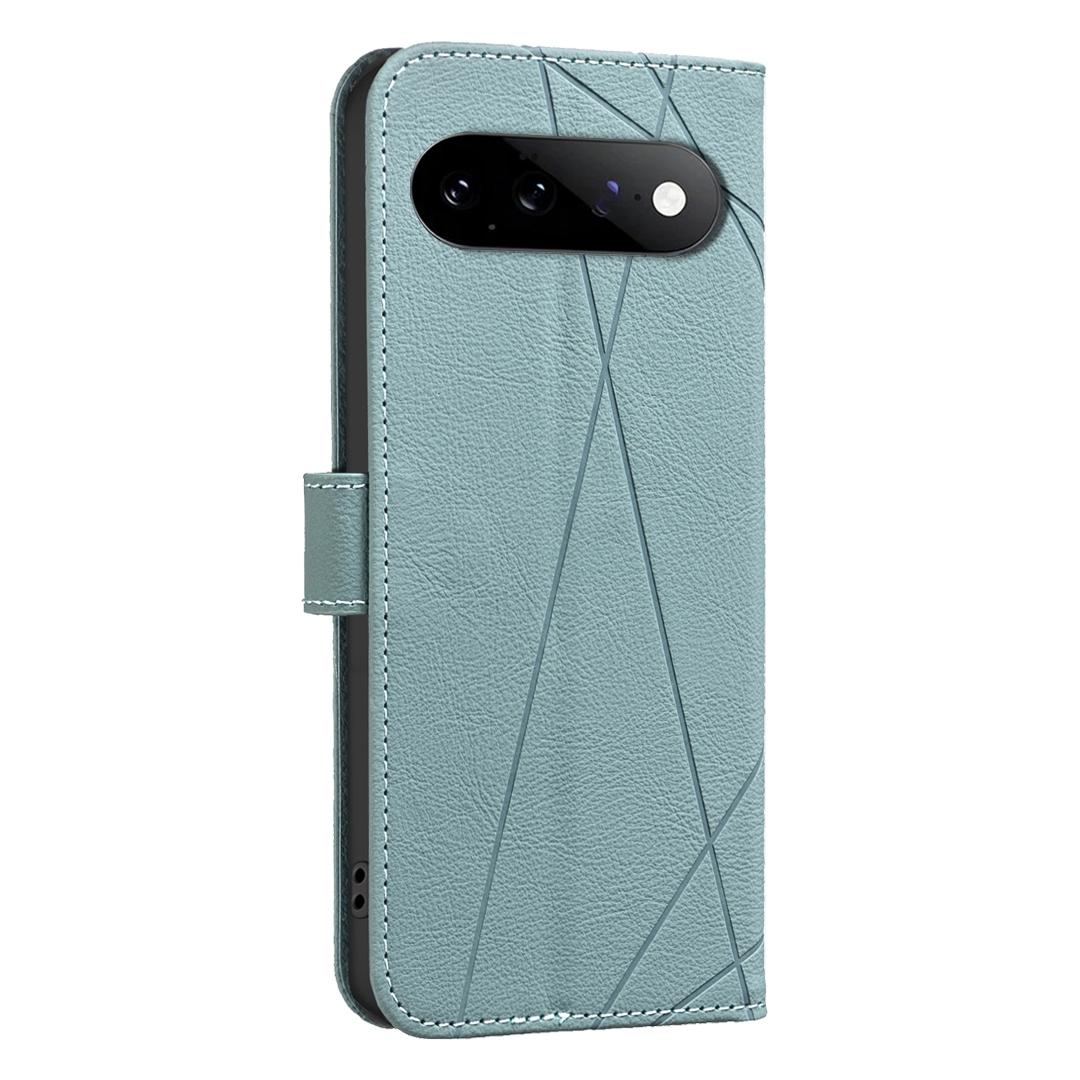 For Google Pixel 11 / 11 Pro Geometric Pattern RFID Leather Phone Case - Green - EDA007873608F