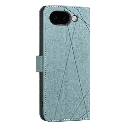 For Google Pixel 11a Geometric Pattern RFID Leather Phone Case - Green - EDA007873609F