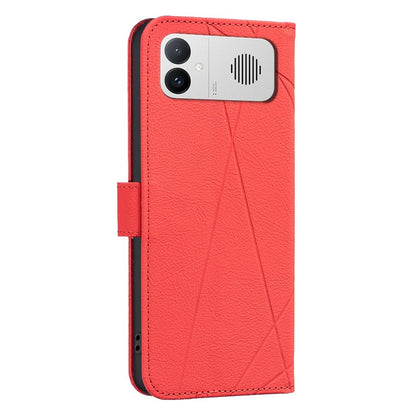 For Redmi K90 Max 5G Geometric Pattern RFID Leather Phone Case - Red - EDA007878841D