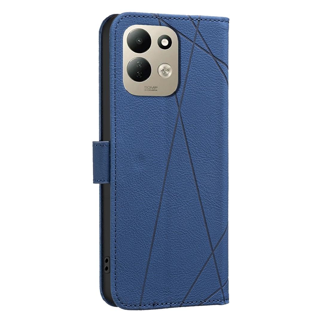 For Redmi 17 5G / 4G Global 170mm Geometric Pattern RFID Leather Phone Case(Blue)