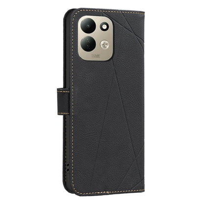 For Redmi 17 5G / 4G Global 170mm Geometric Pattern RFID Leather Phone Case(Black)