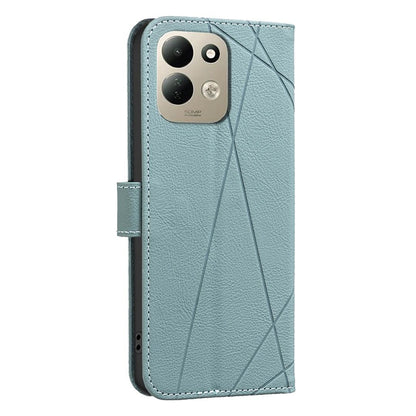 For Redmi 17 5G / 4G Global 170mm Geometric Pattern RFID Leather Phone Case(Green)