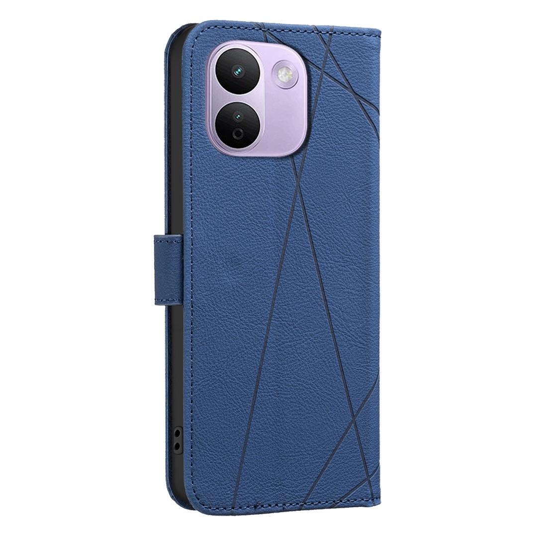 For Redmi Note 17 Pro+ 5G Global 163.4mm Geometric Pattern RFID Leather Phone Case - Blue - EDA007878843B