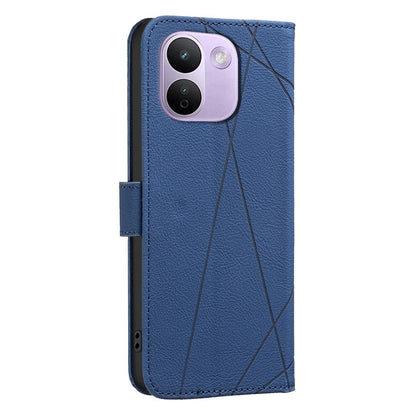For Redmi Note 17 Pro+ 5G Global 163.4mm Geometric Pattern RFID Leather Phone Case - Blue - EDA007878843B