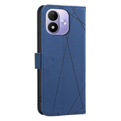 For Redmi Note 17 4G Global 171mm Geometric Pattern RFID Leather Phone Case(Blue)