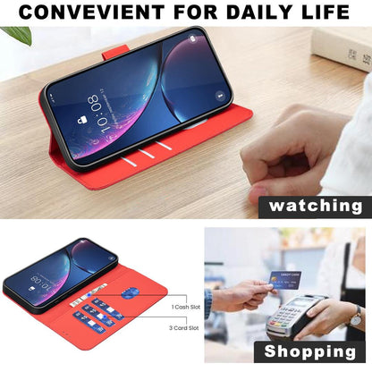 For Redmi Note 17 4G Global 171mm Geometric Pattern RFID Leather Phone Case(Red)
