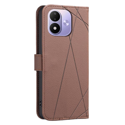 For Redmi Note 17 Pro 5G Global 163mm Geometric Pattern RFID Leather Phone Case(Brown)