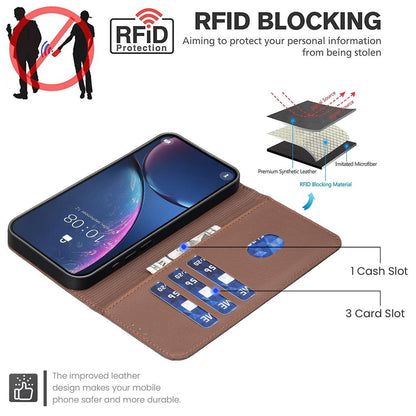 For Redmi Note 17 Pro 5G Global 163mm Geometric Pattern RFID Leather Phone Case(Brown)